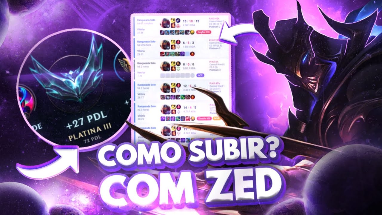 COMO SUBIR DE RANK COM O ZED