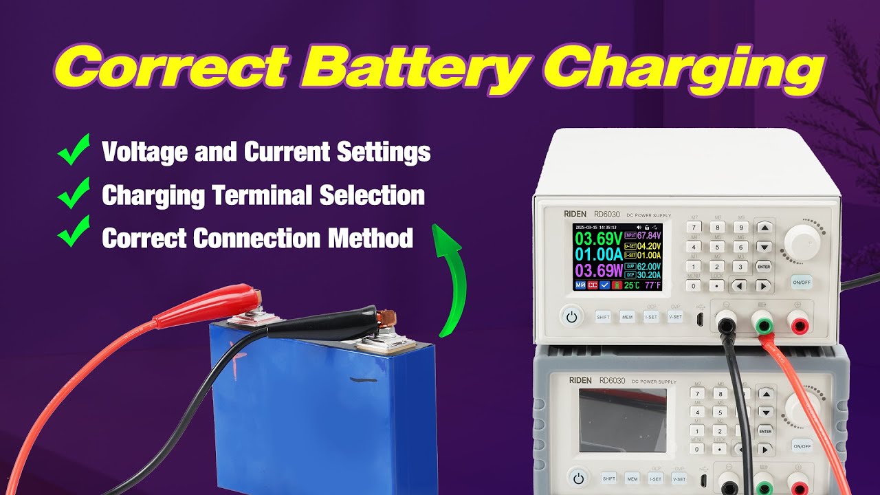 how to charge the battery with RD power supply RD6030 RD6024