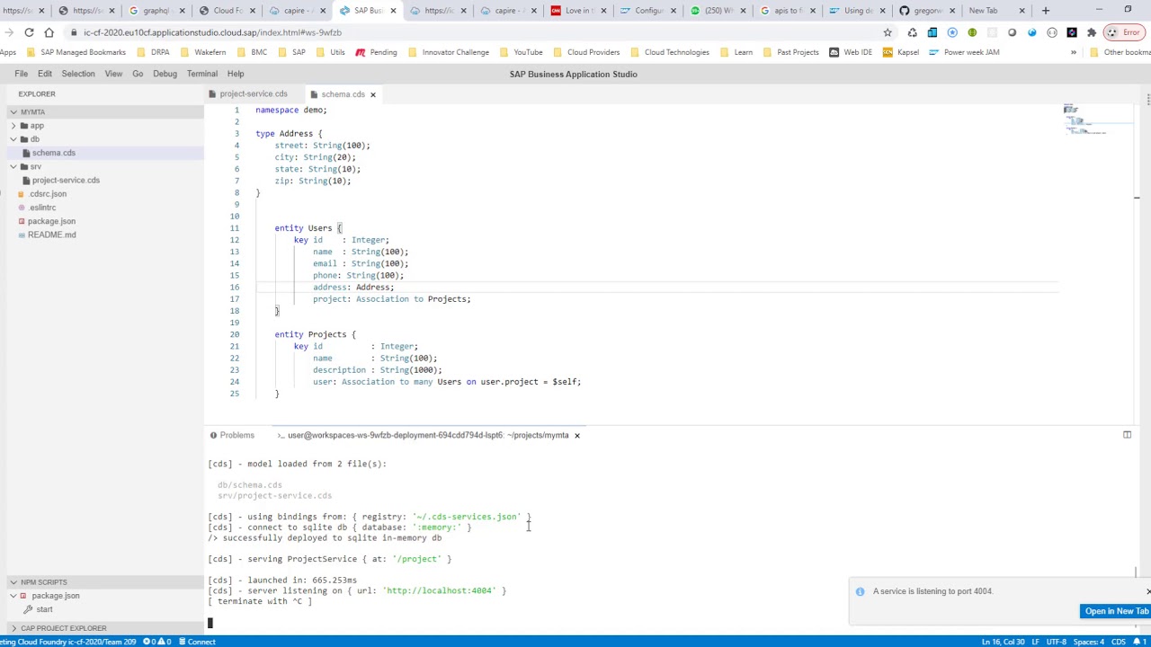 Part 2 - Cloud Application Programming Model (Organizing code structure, initial data load)