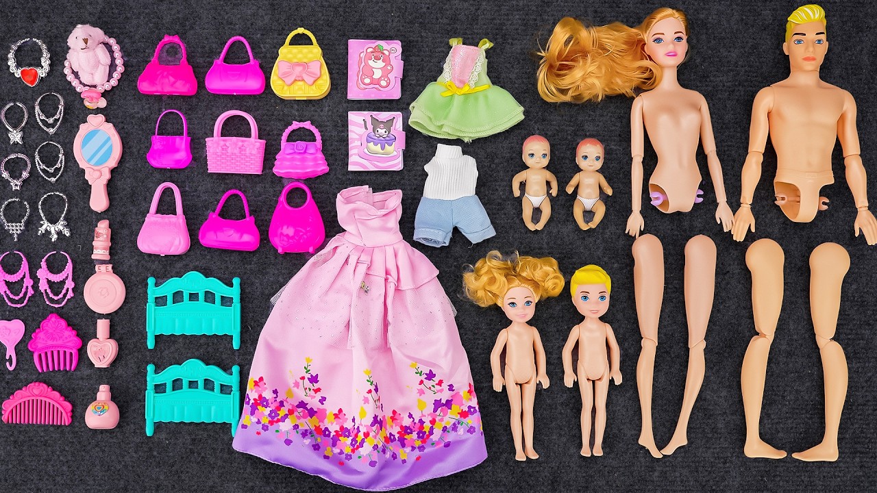 10 Minutes Satisfying with Unboxing Barbie Family Playset, Cute Doll Toys ASMR | Review Toys