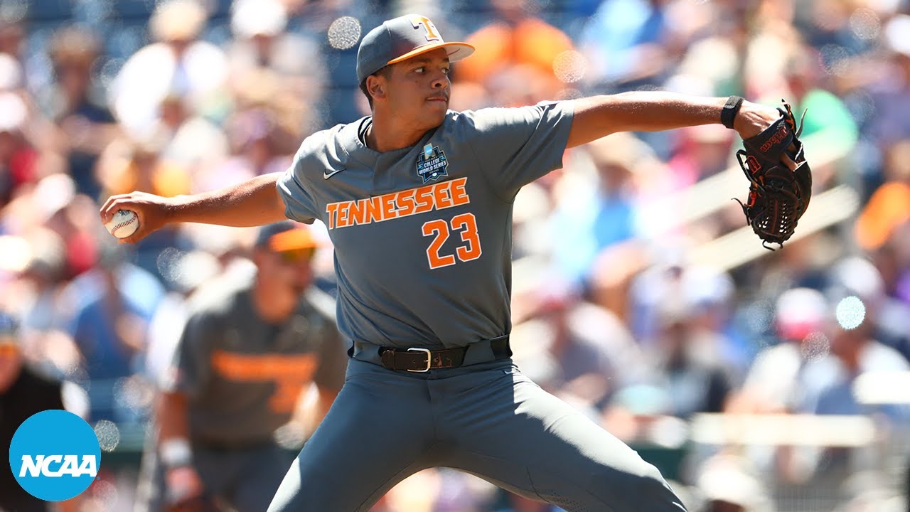 Chase Burns fans 9 in relief at 2023 Men's College World Series