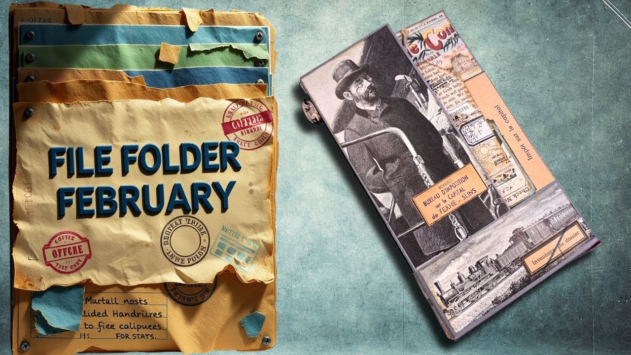 FILE FOLDER FEBRUARY -  FLIPPY FLAPPY FLOPPY-   -DOUBLE JOURNAL START TO FINISH - FULLY DECORATED