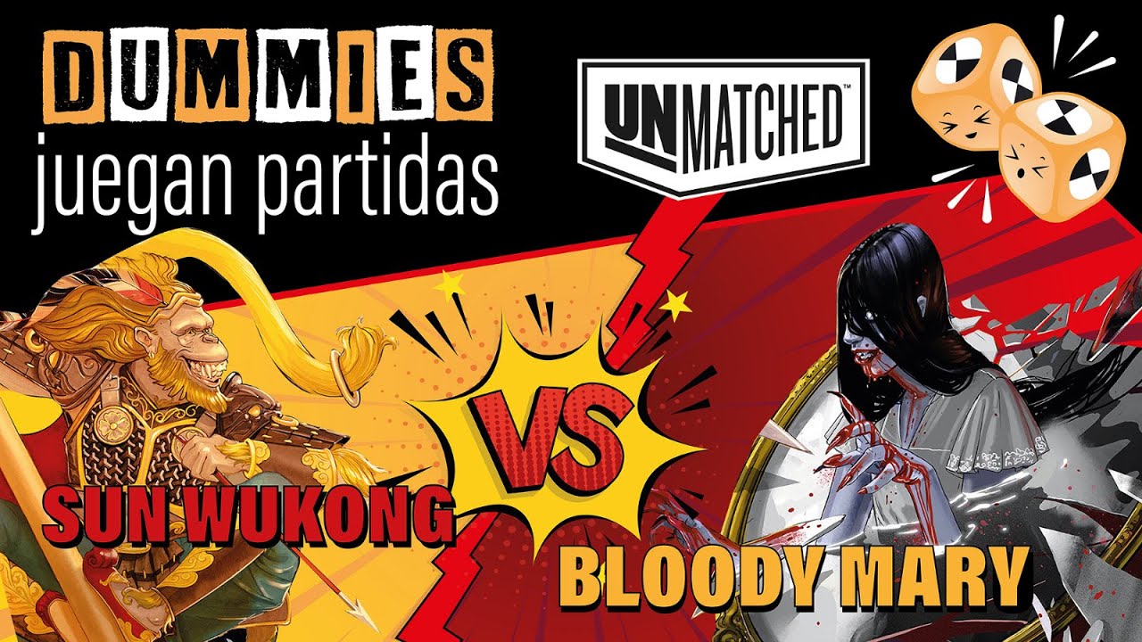 Unmatched Juego de Mesa 🐒👑 PARTIDA 👧🪞| SUN WUKONG VS BLOODY MARY | Gameplay |