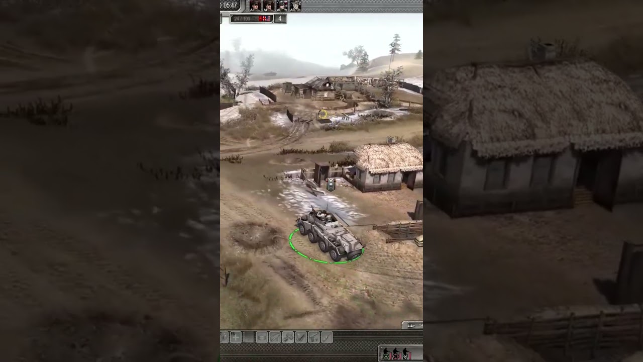 Sdkfz 234/3 vs T-70 in Men of War Assault Squad 2 #shorts  #mowas2