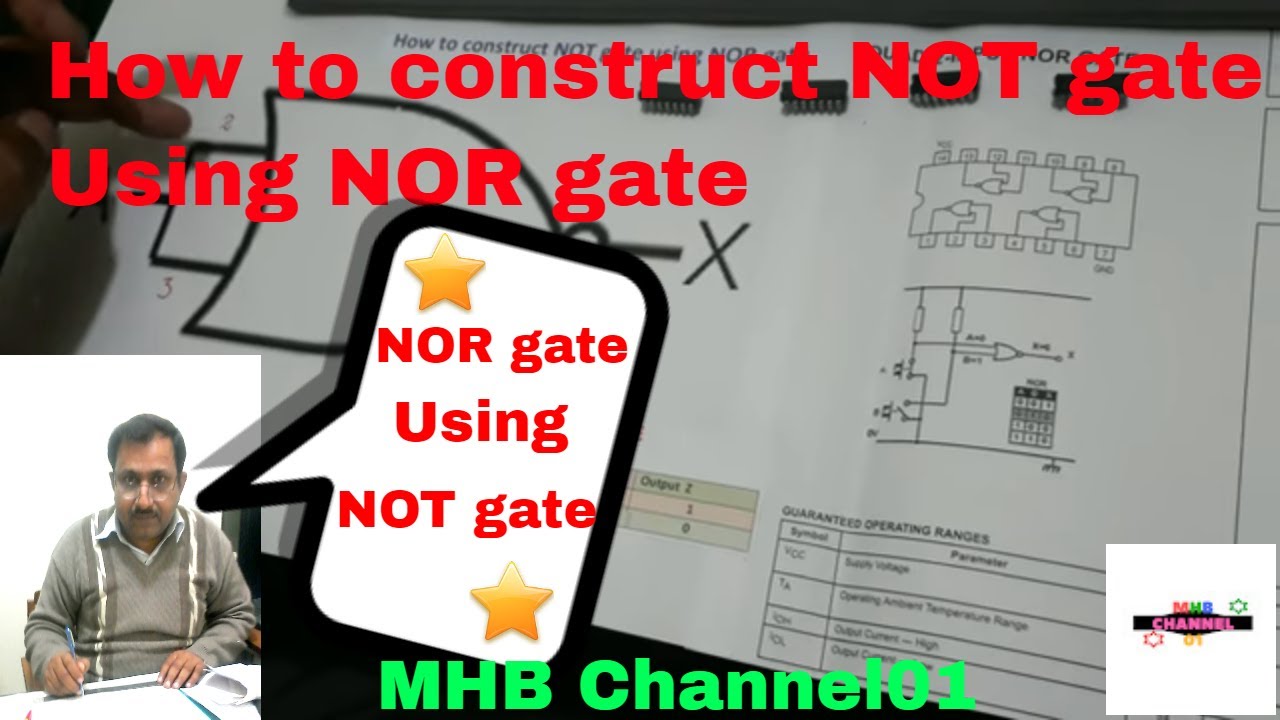 How to construct NOT gate using NOR logic gate