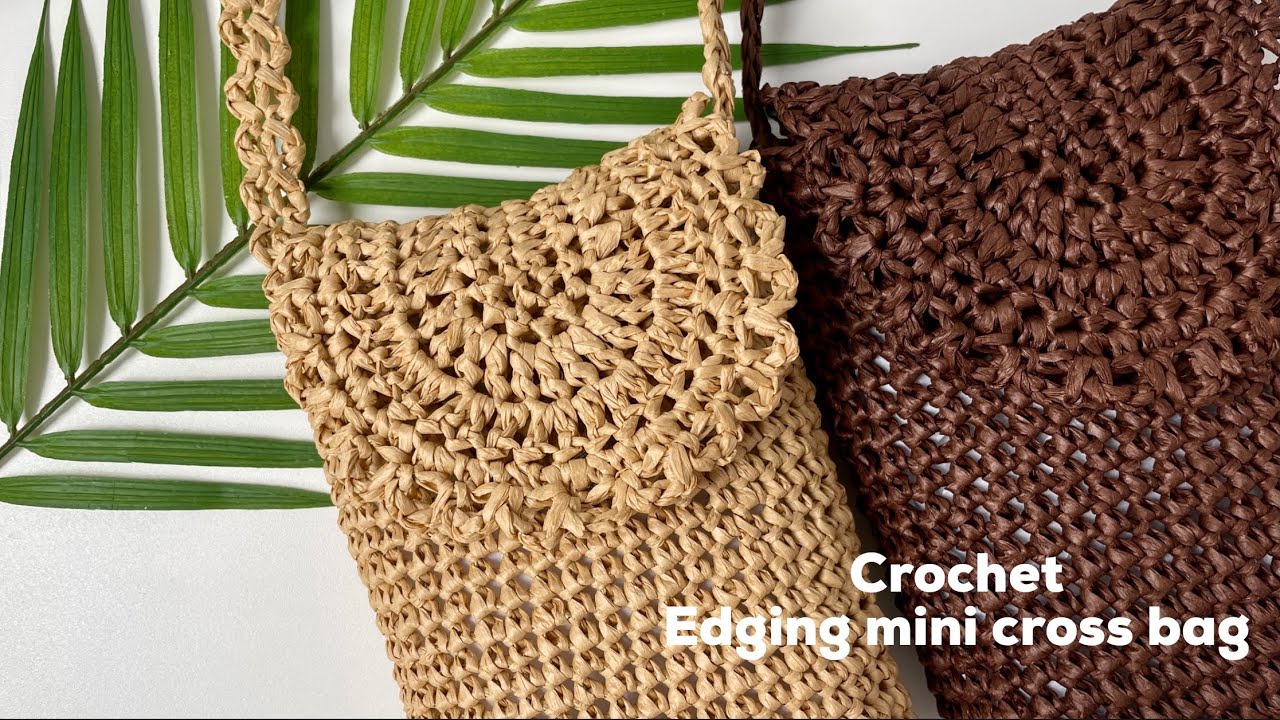 루피 1볼로 뜨는 코바늘 엣징 미니 크로스백 함께 떠보아요🌿Crochet mini cross bag with Luffy 1 ball