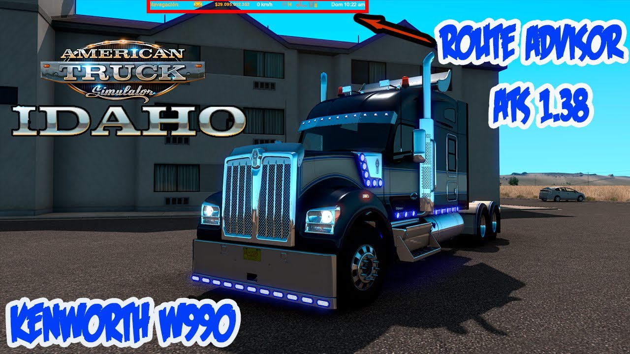 American Truck Simulator Ruta por DLC AIDAHO ATS 1.38 | MOD DE GPS ATS 1.38| Kenworth W990 ATS 1.38