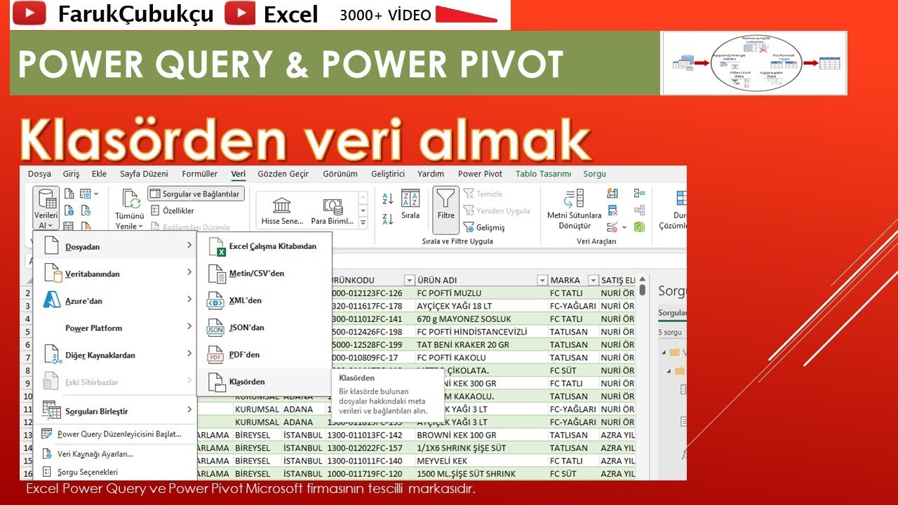 Excel Power Query - Klasörden Veri Almak