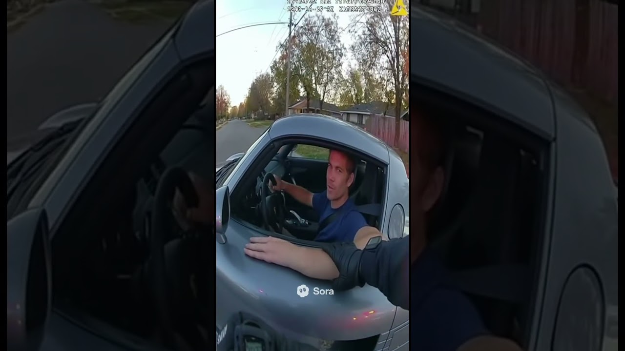 Brian O&rsquo;Conner / Paul Walker pulled over by a cop in his Porsche Carrera GT #parody #sora #openai