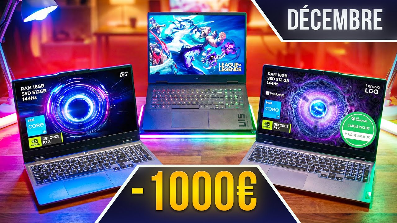 5 MEILLEURS PC PORTABLE GAMER PAS CHER DECEMBRE 2025 [-1000€ AMAZON]