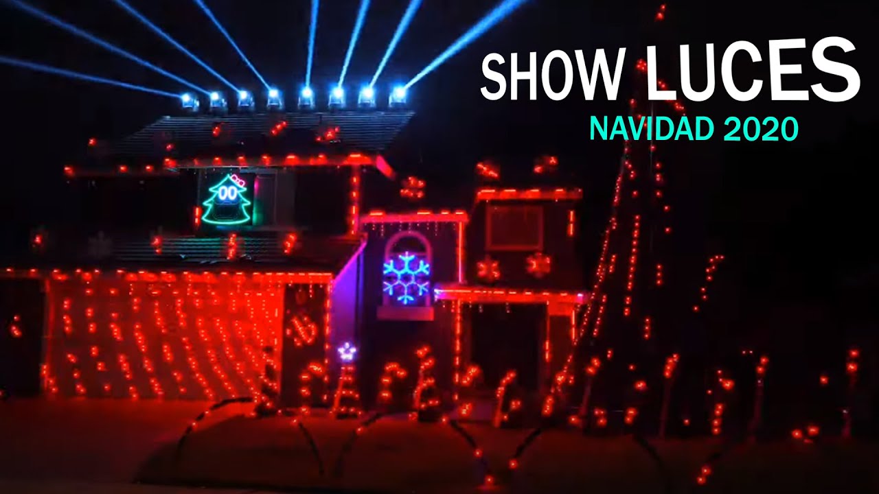 EL MEJOR  SHOW con LUCES en casa de NAVIDAD 2020