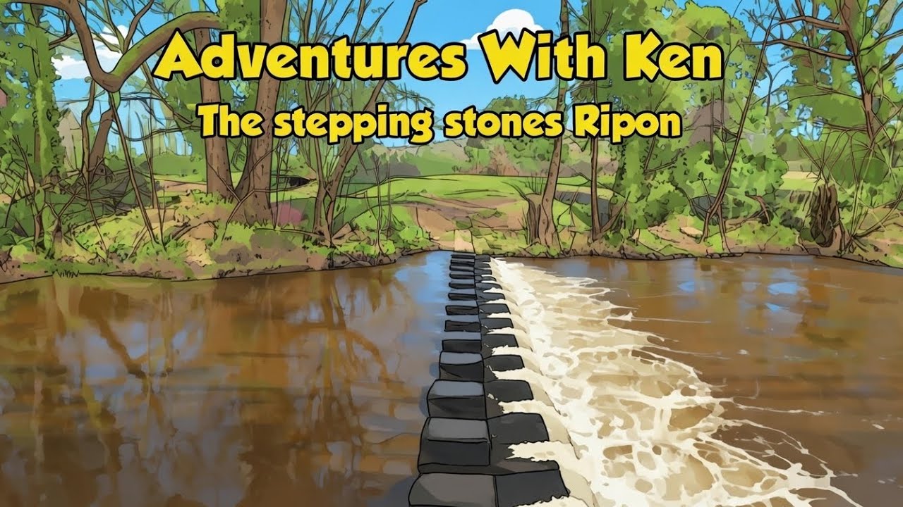 Heading over the Stepping Stones here in Ripon North Yorkshire March 2026 #adventureswithken 