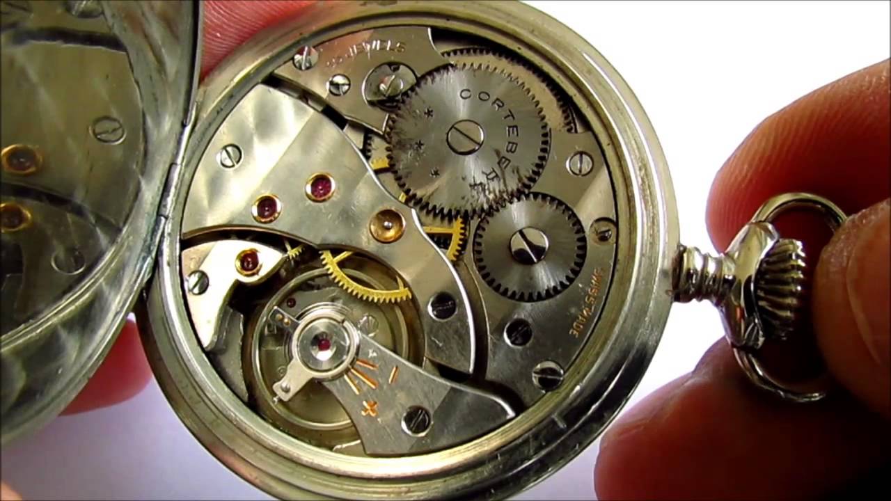 cortebert railway pocket watch 1950s