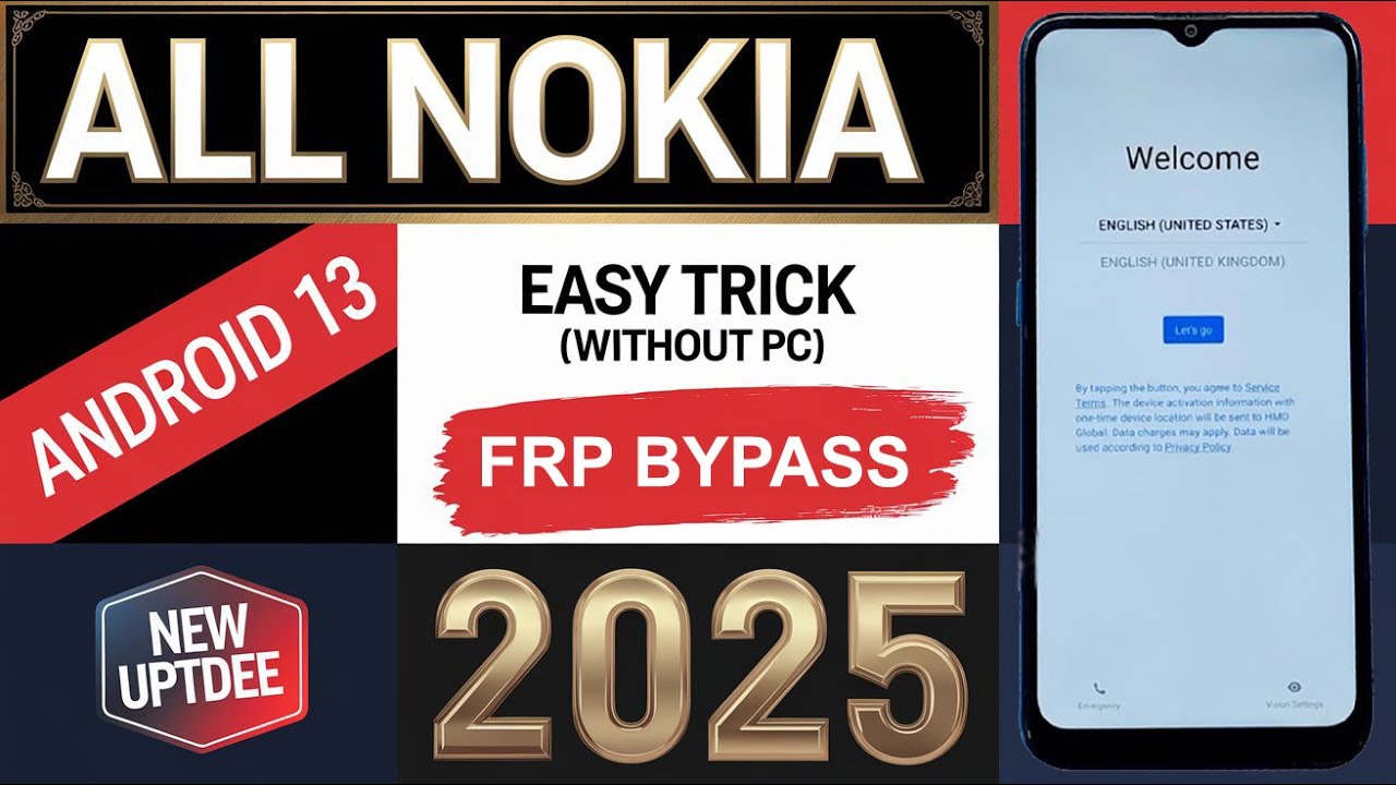 2025 : Nokia G20 G21 G10 C32 C30 Frp Bypass Android 13 Fix Apps Not Open/disable | Gmail Lock Bypass