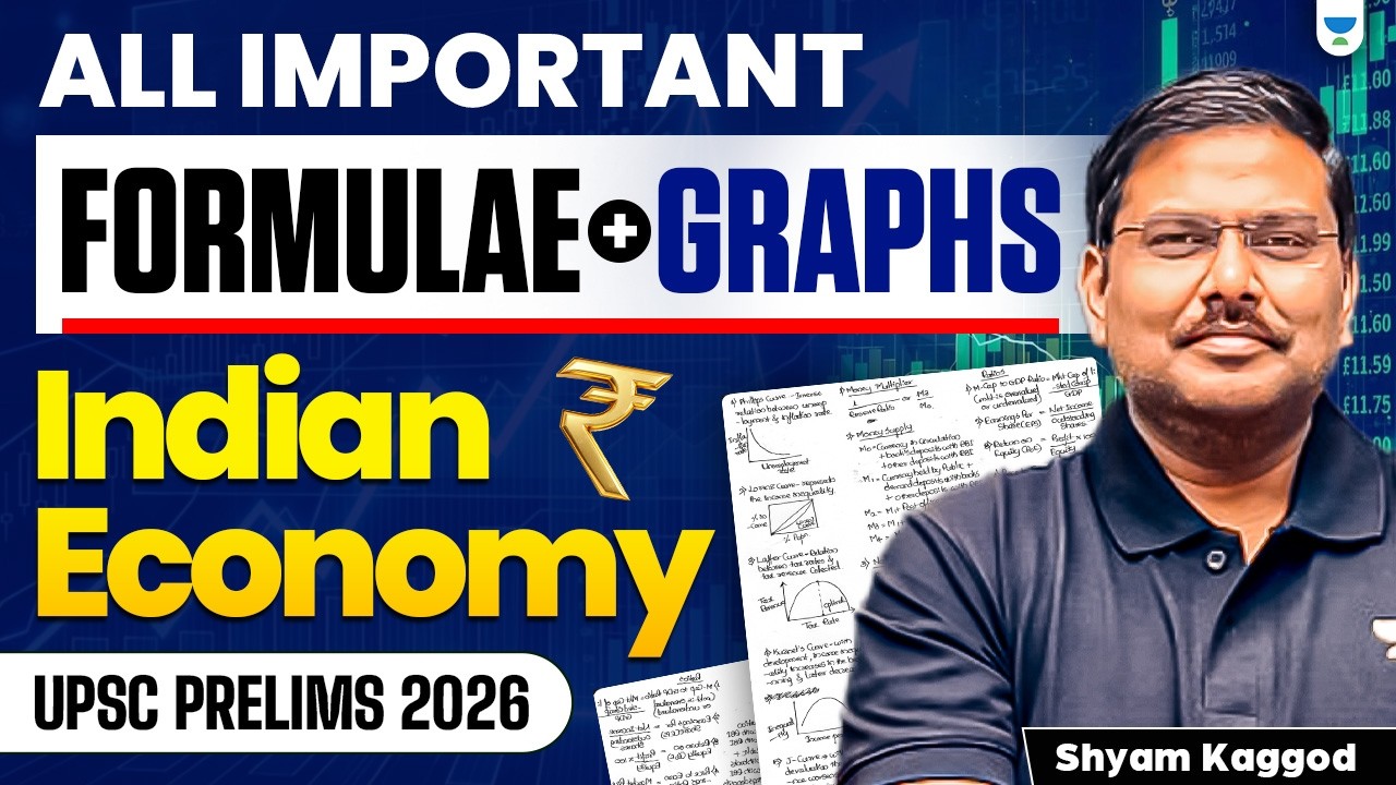 10 Mins Revision! ALL Important Economy Graphs, Ratios & Formulas | UPSC Prelims 2026 | Shyam Kaggod