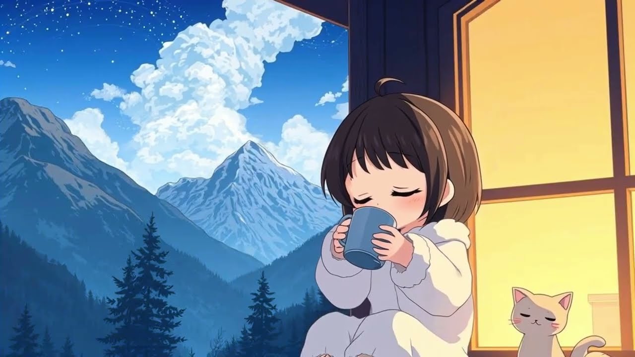 fresh like a mountain breeze 🍃 soft and serene lofi beats calm and relax