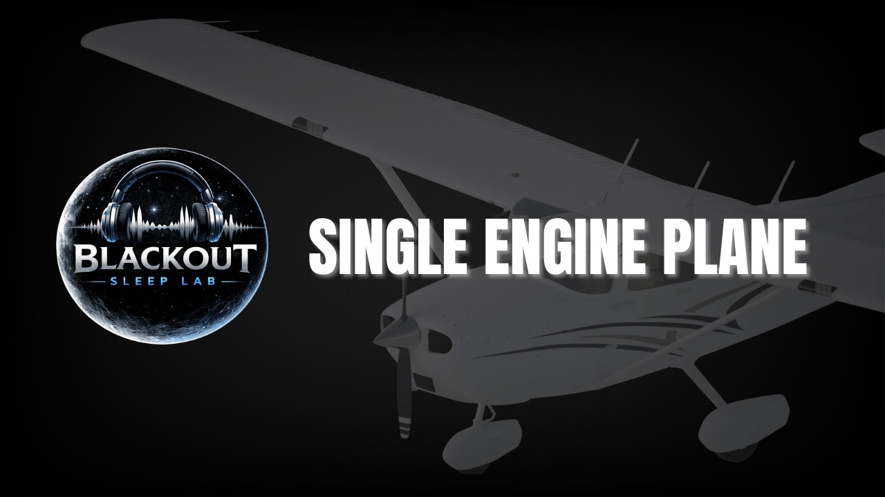 Single Engine Airplane Sound Black Screen 8 Hours | Propeller Noise for Sleep | Blackout Sleep Lab