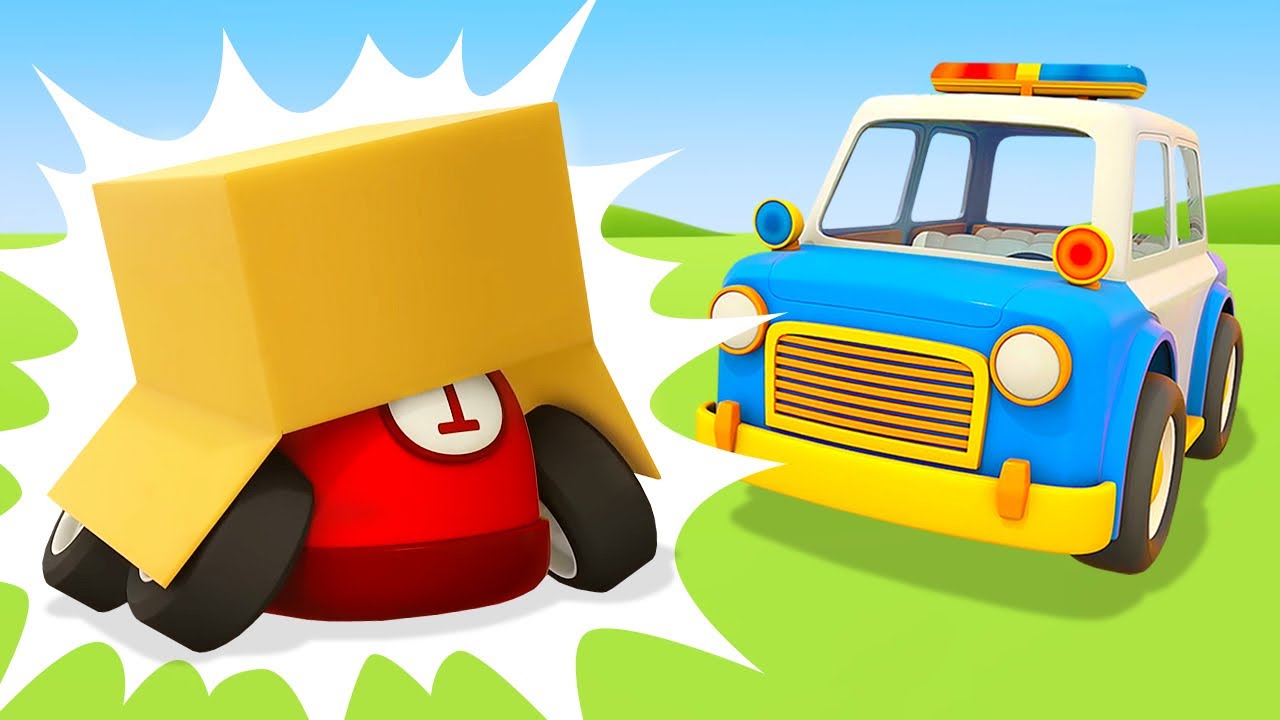 Helper cars for kids & Kids' animation. Car cartoons for kids. Racing cars & police car.