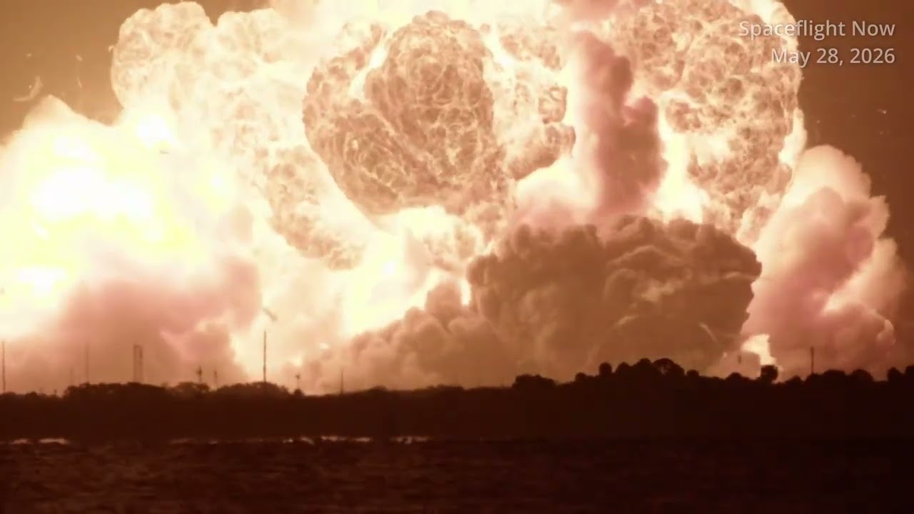 Mission Spotlight: New Glenn rocket static fire test explosion by Blue Origin