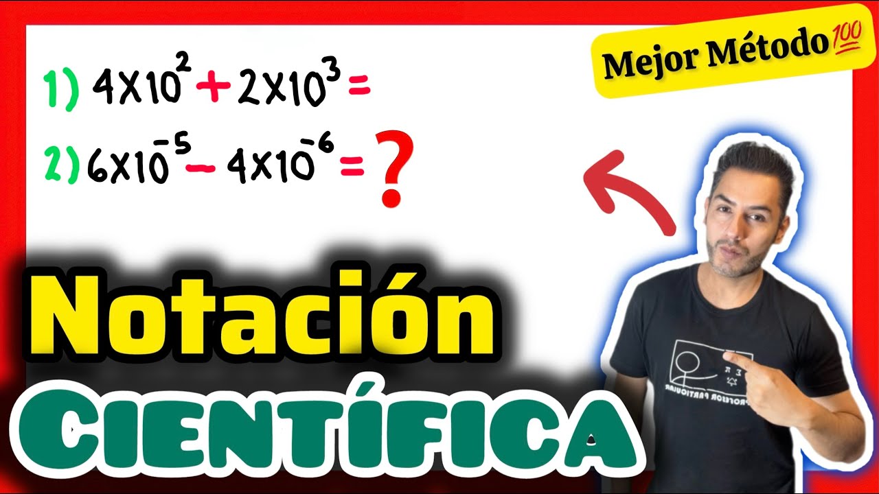 ✅​NOTACIÓN CIENTÍFICA Suma y Resta [𝟏𝟎𝟎% 𝐁𝐢𝐞𝐧 𝐄𝐱𝐩𝐥𝐢𝐜𝐚𝐝𝐨‼️💯​] Física
