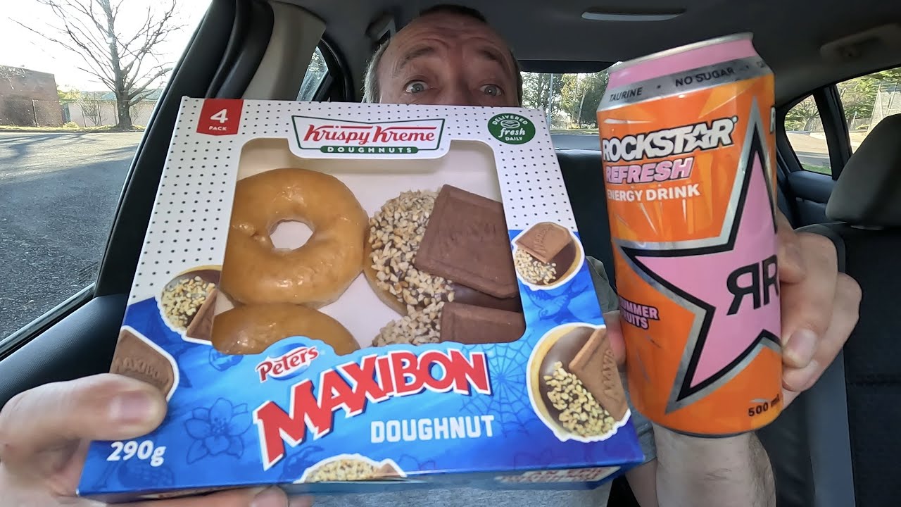 Krispy Kreme Maxibon Donut & Rockstar Summer Fruits