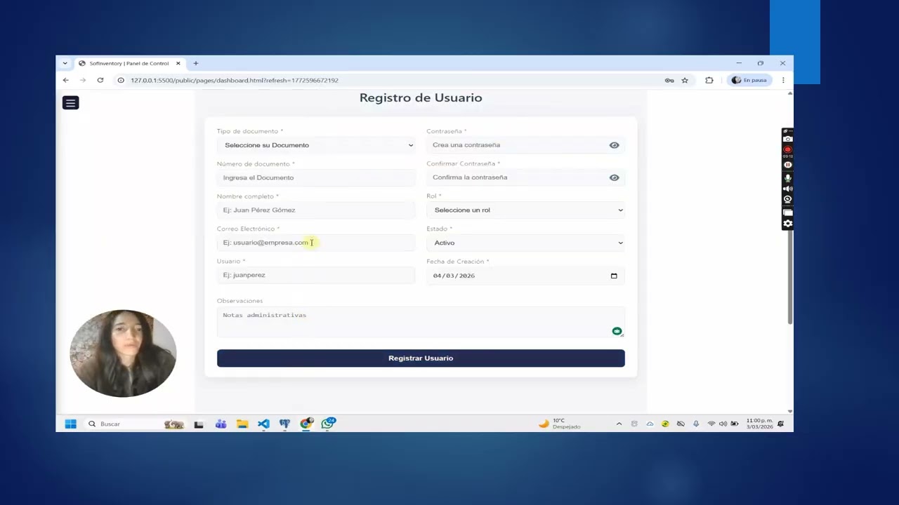 Presentación del prototipo y diseño de interfaces del proyecto Soft Inventory