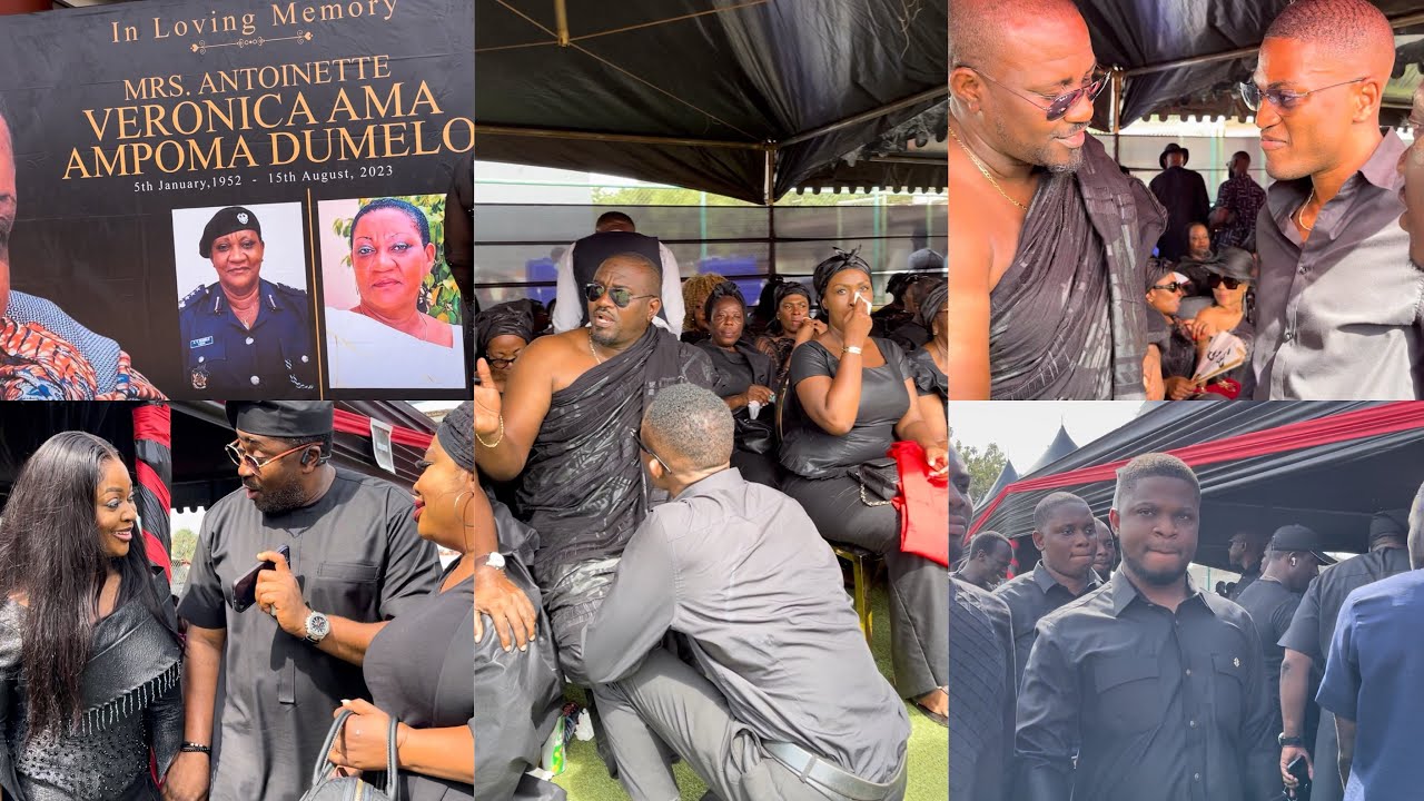 Jackie Appiah,Sammy Gyamfi,Desmond Elliot,Former Prez Mahama & Son Storm John Dumelo’s mum’s funeral