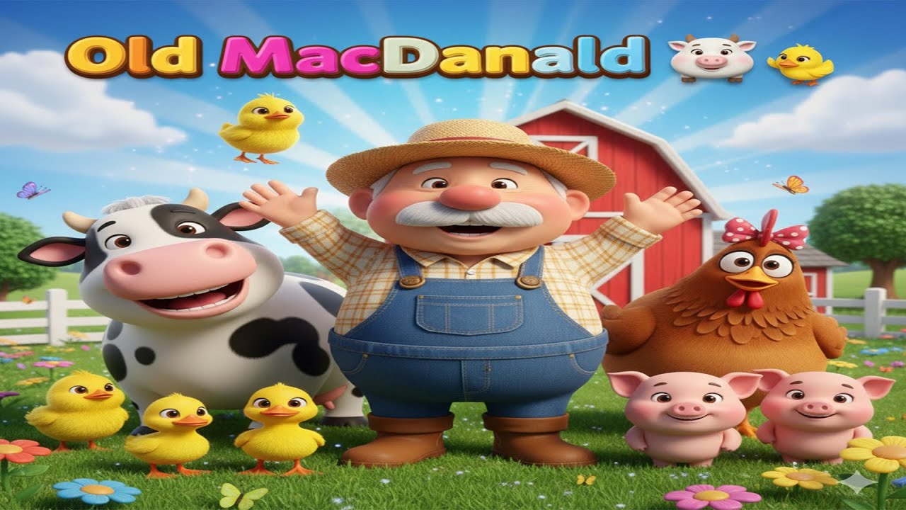 Old MacDonald Had a Farm 🐄🐥 | 3D Nursery Rhyme | Kids Dance Song | ASrhymesofficial