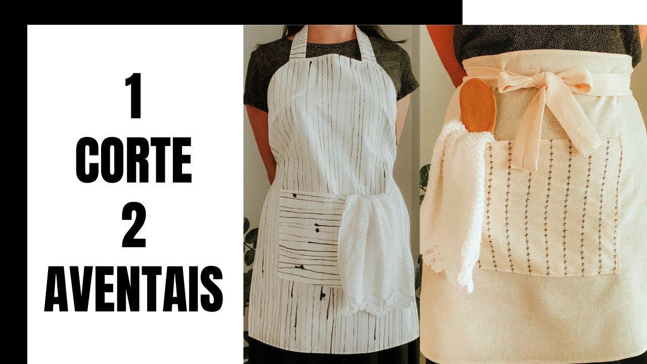 Como fazer avental - dois modelos super fáceis! - Costura para iniciantes