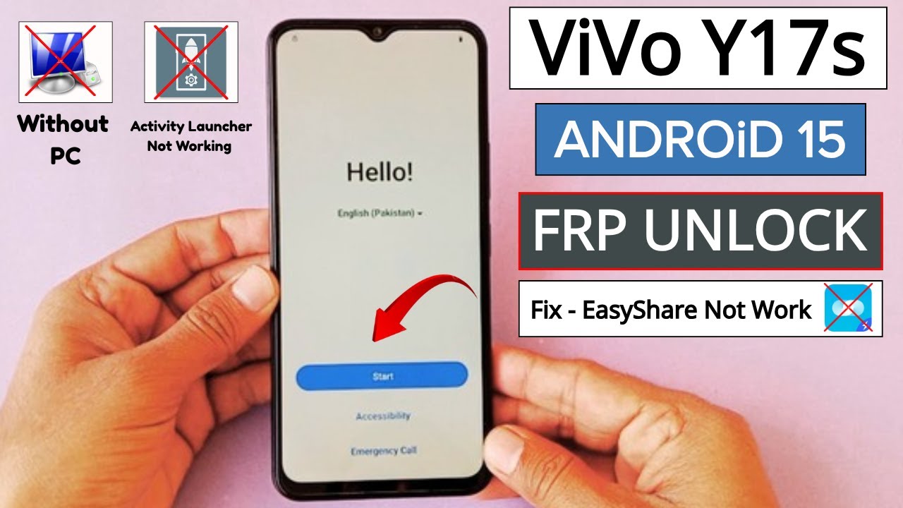 Vivo Y17s (V2310) Frp Unlock/Bypass Android 15 | Fix - EasyShare Not Working | Without PC