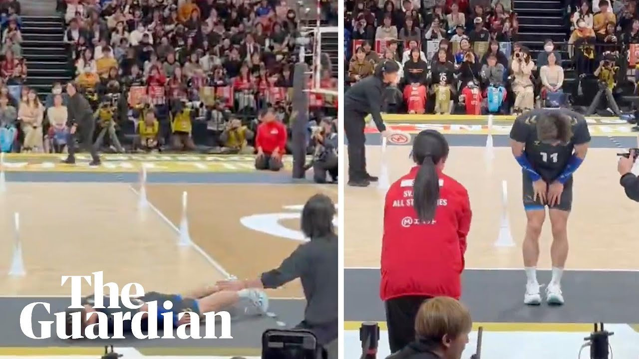 Japanese volleyballer takes sorry to extremes with headfirst sliding apology