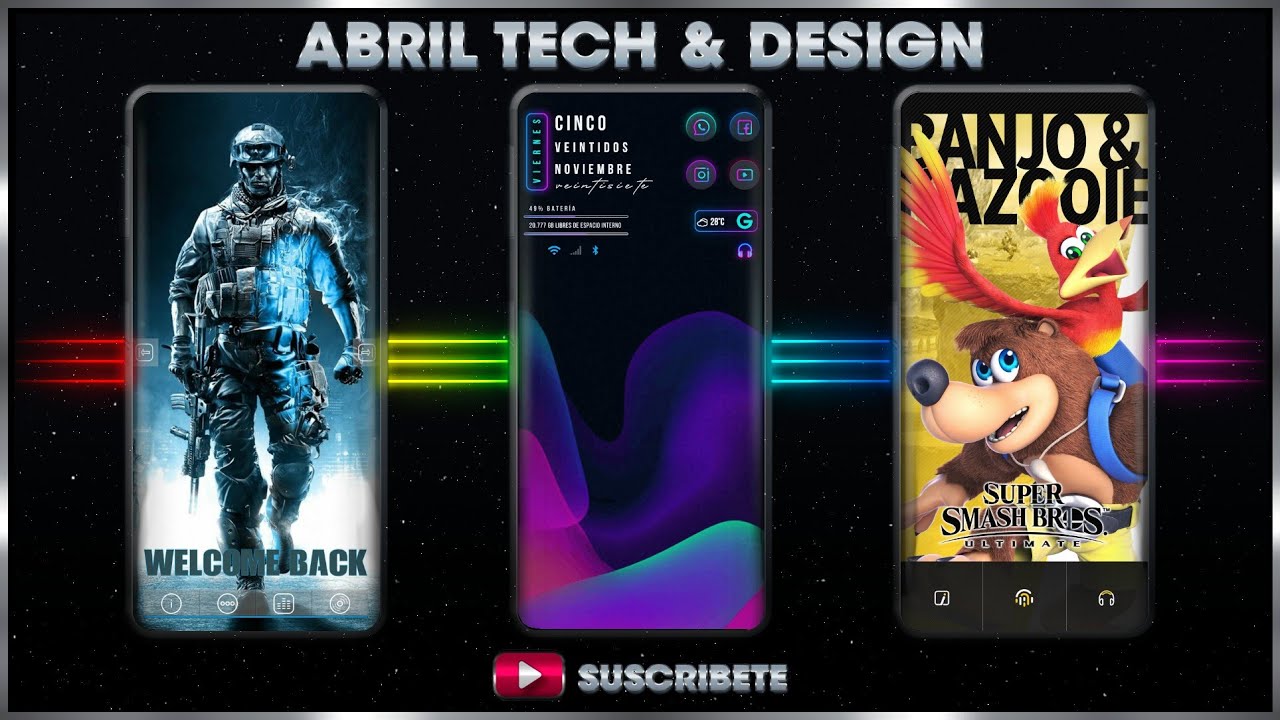 3 Cool themes KLWP 😍🔥 Call of Duty, One Plus style & Banjo&Kazooie