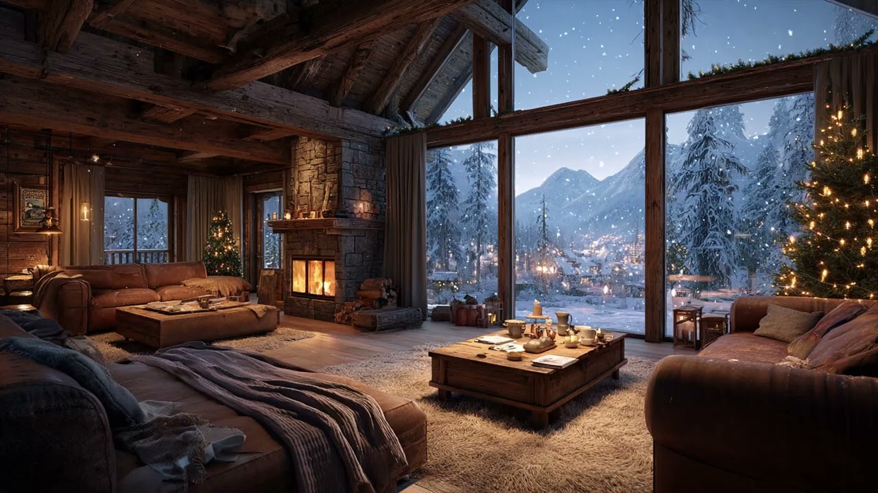 🎹🔥 Cozy Fireplace Piano Nights | Winter Snow Sounds for Relaxation and Mental Clarity