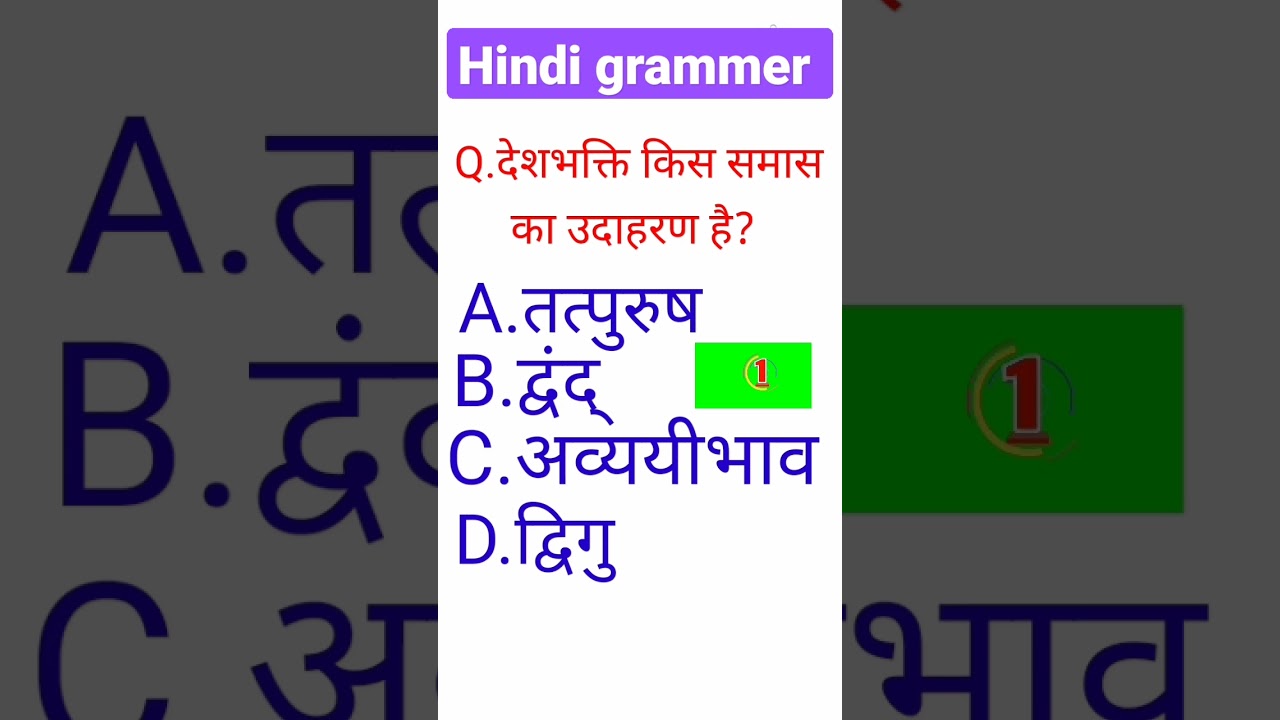 14.Hindi vyakaran।samas। hindi grammer question for all exam।।