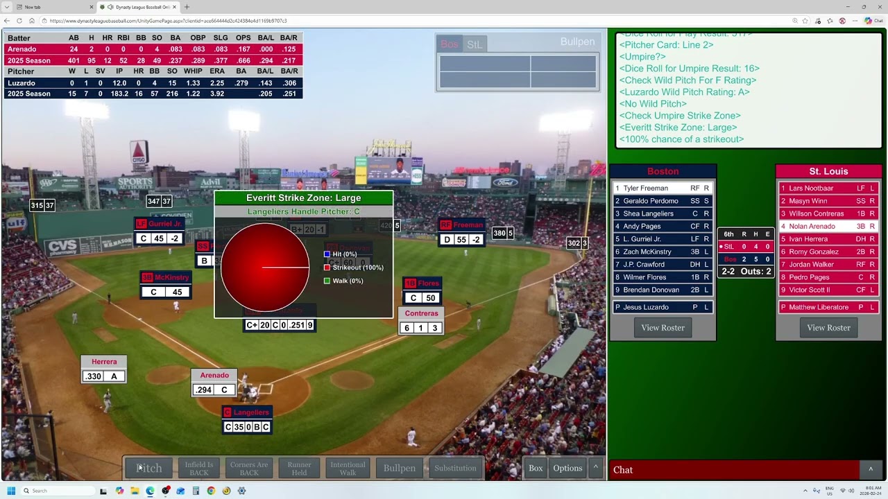 Home Opener! Game 8 St  Louis Cardinals @ Boston Mob, MLB vs Me 2025 Dynasty League Baseball Replay