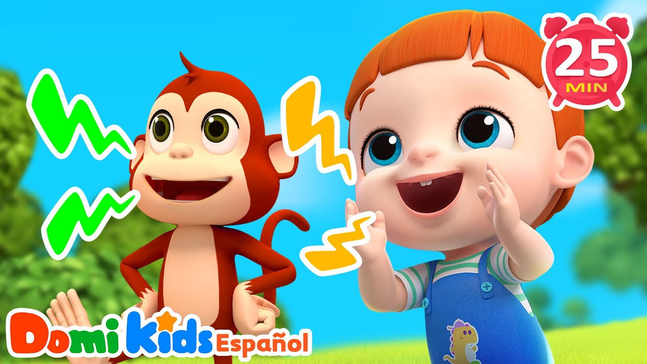 🐵🦁 Aprende los Sonidos de los Animales | Canciones Infantiles | Domi Kids