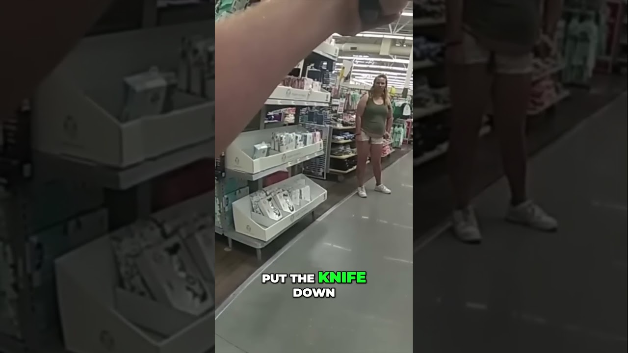 Cop Tases Woman in Walmart: Taser vs. Knife Showdown!