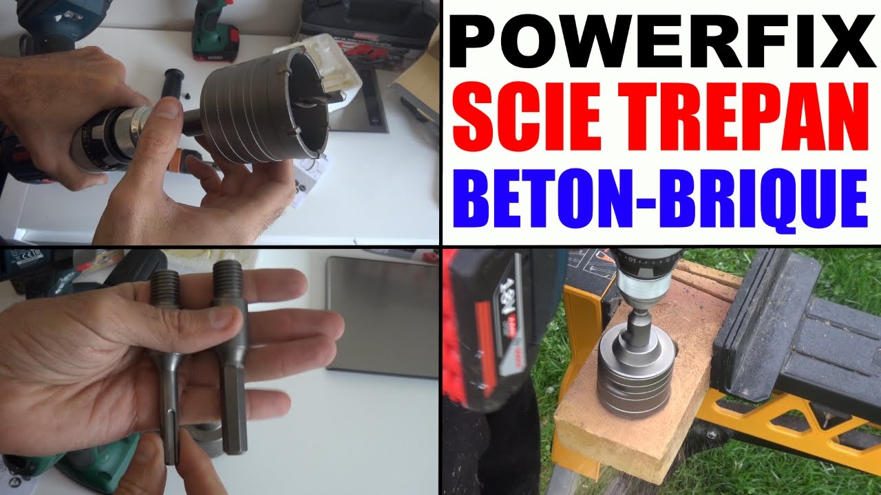 scie a trépan powerfix percer brique béton ciment matériaux durs