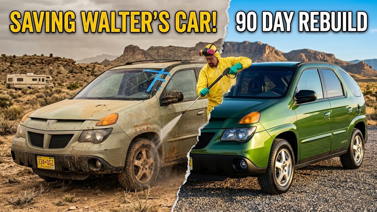 🔥 90 DAYS in 15 MIN: Restoring Abandoned Pontiac Aztek Breaking Bad ASMR 🛠️