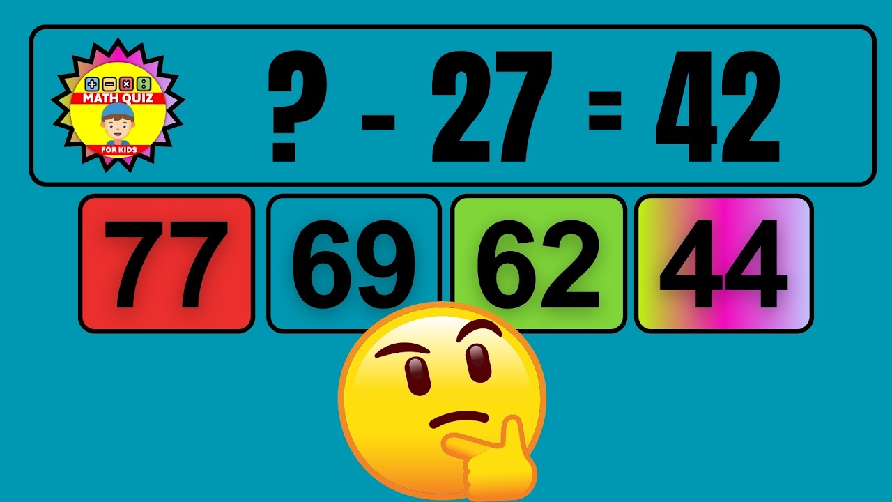 Find the Missing Number! | Fun Substraction Quiz for Kids