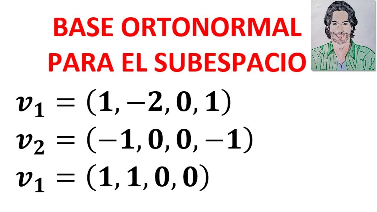 Cómo hallar una BASE ORTOGONAL y una BASE ORTONORMAL usando el Método de Gram Schmidt