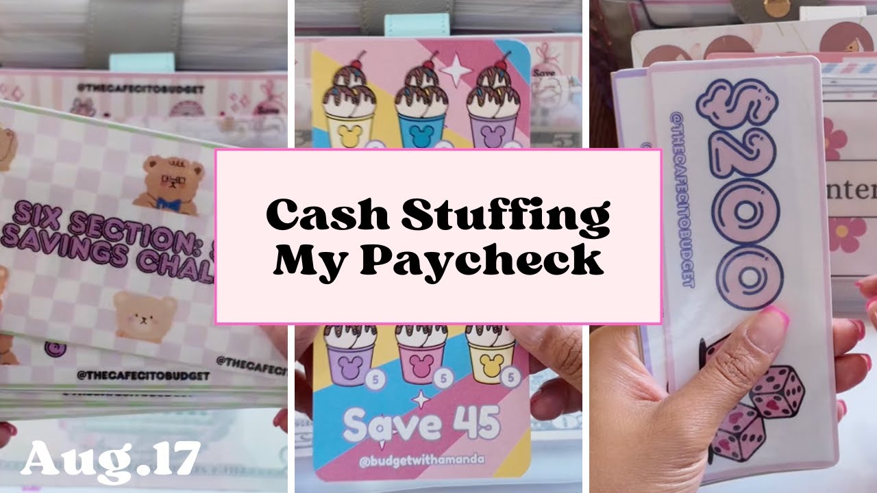 Cash Stuffing My Paycheck🌸 Aug. 17