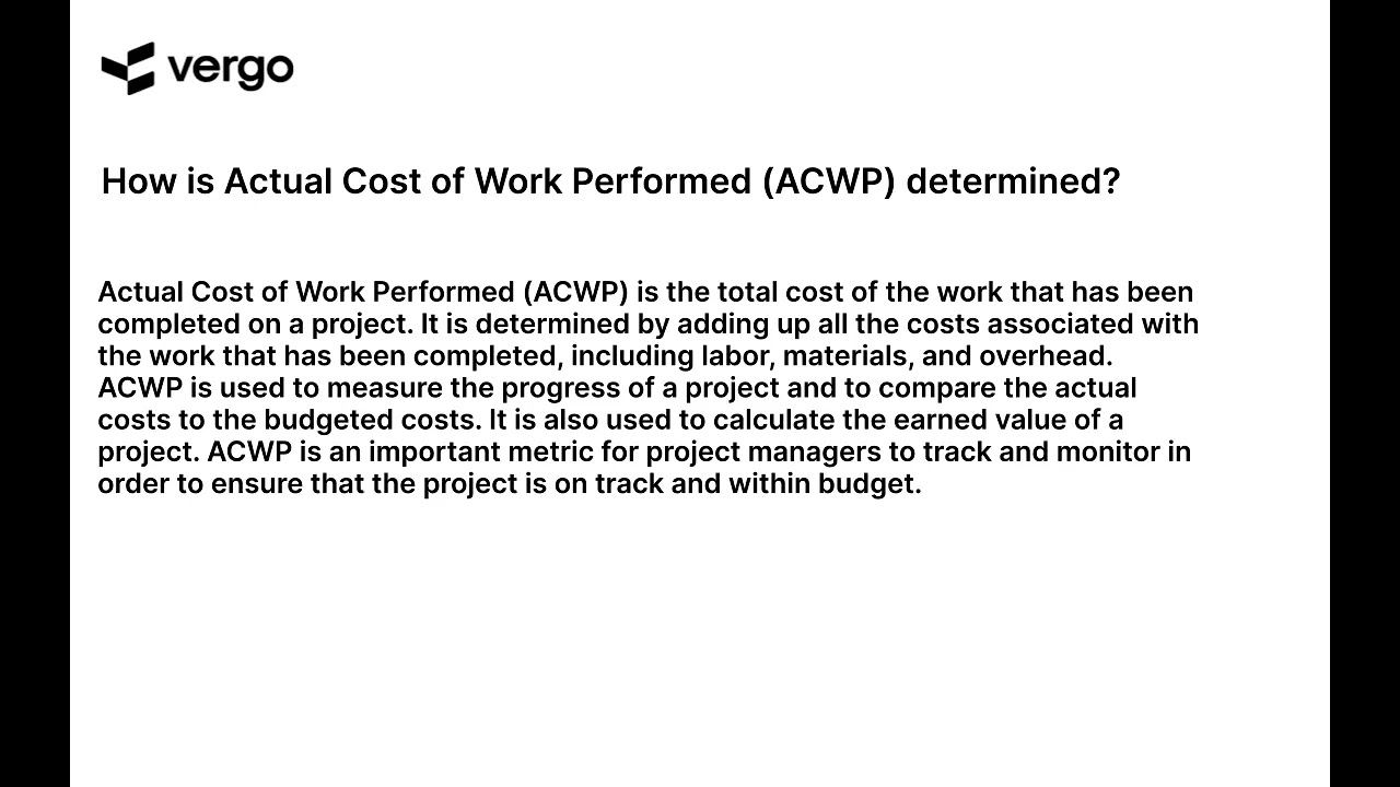 Determining ACWP: A Guide