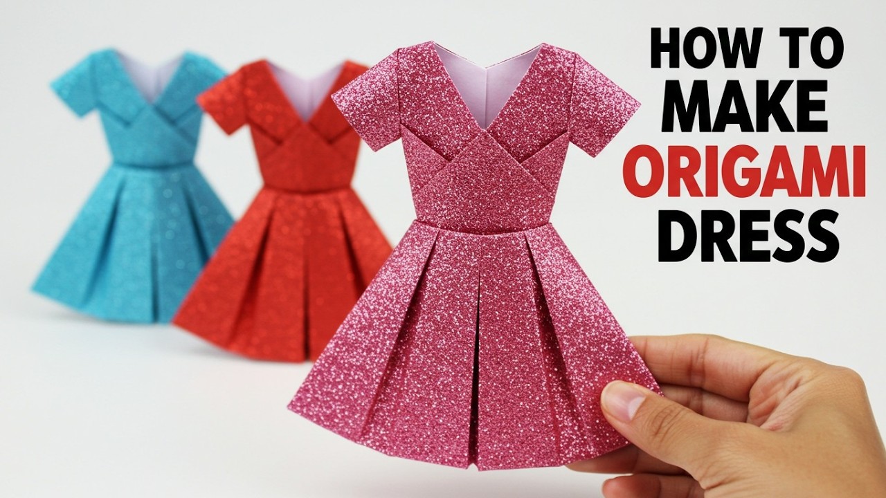 How to Make an Easy Origami Dress – Step-by-Step Paper Dress Tutorial ✂️👗