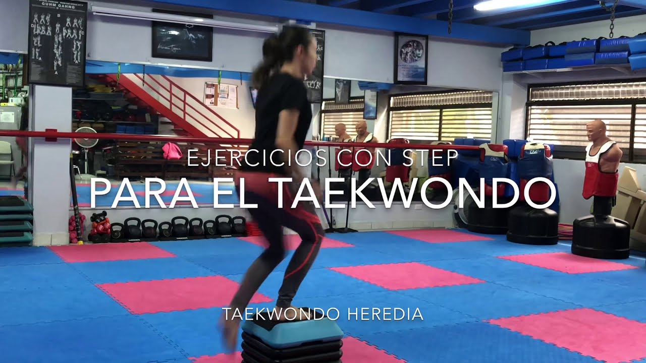 Ejercicios de fuerza con step para el Taekwondo