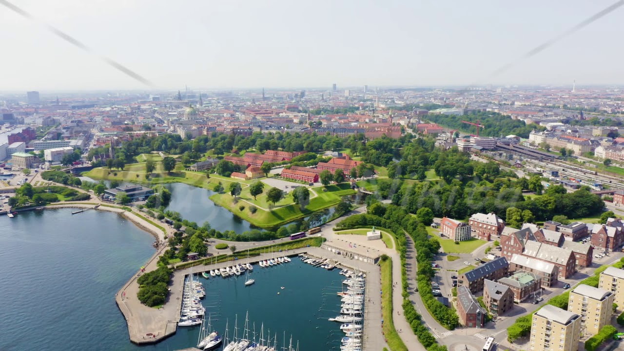 Copenhagen, Denmark. Antique Fort Kastellet, Aerial View, Point of interest
