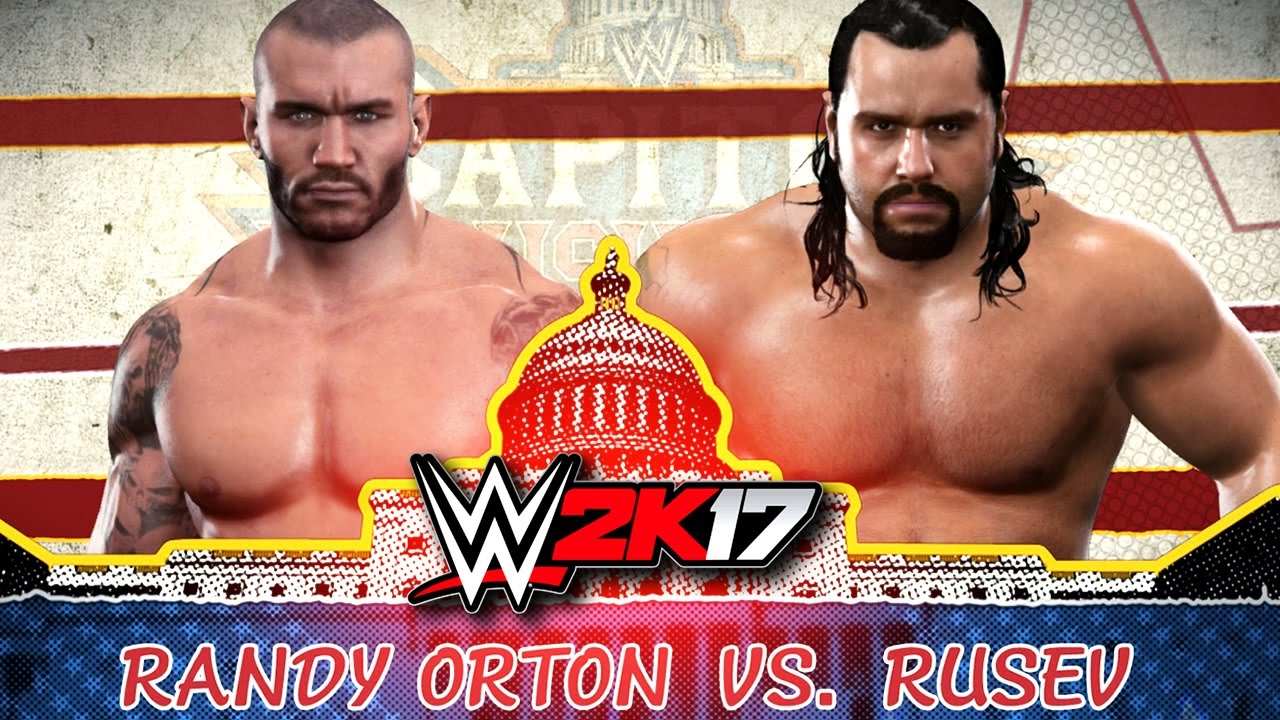 WWE 2K17 - Randy Orton vs Rusev Steel Cage Match Gameplay (Full Length)