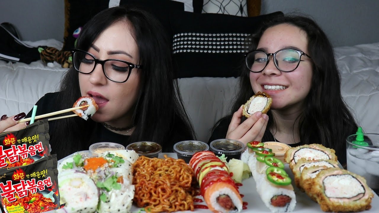 SUSHI AND RAMEN MUKBANG | EATING SHOW