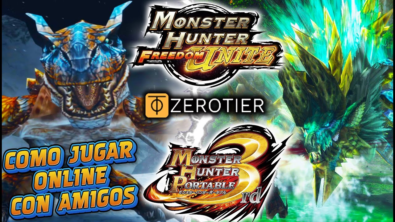 TUTORIAL MONSTER HUNTER PPSSPP COMO JUGAR ONLINE - PC Y ANDROID - ZEROTIER