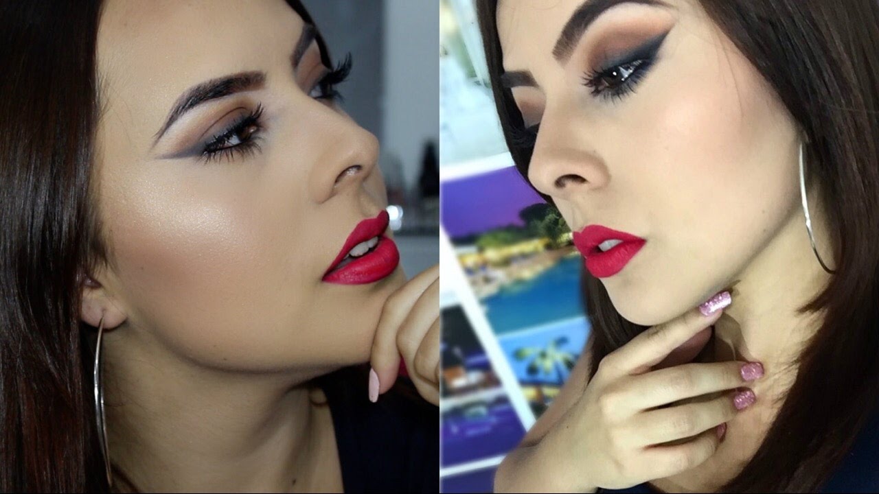 Ahumado cafe con delineado difuminado |Karomakeup|